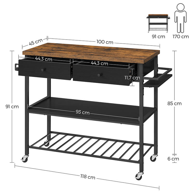 Kitchen Island On Wheels - Image 3